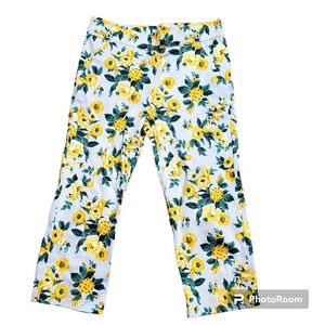 Janie & Jack Sateen Peek A Blue Floral Pants
